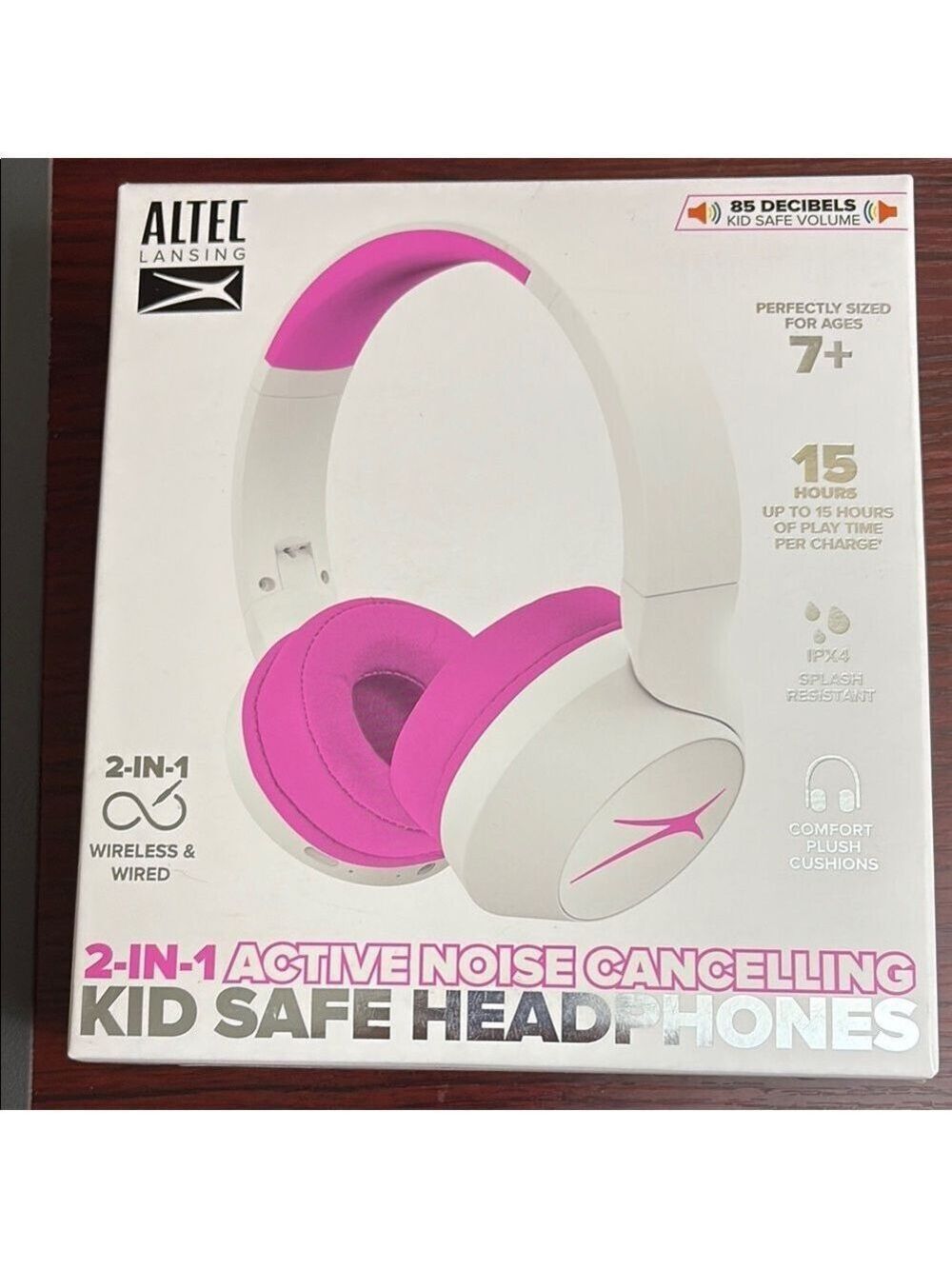 Altec Lansing 2-in-1 Kid Safe Noise Cancelling Headphones NWT